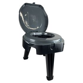 14.5in Folding Portable Camp Toilet with 1 gal Capacity for Outdoor Activities