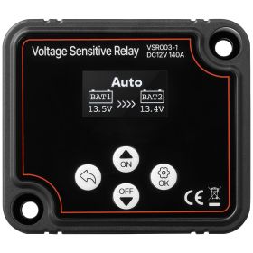 VEVOR Dual Battery Isolator Kit, 12V 140 Amp, Manual and Automatic VSR Voltage Sensitive Relay with Voltmeter, LCD Screen, Smart Battery Isolator