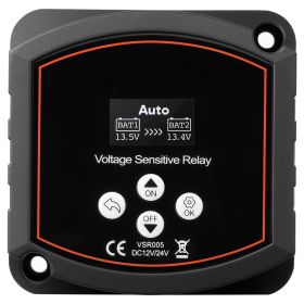 VEVOR Dual Battery Isolator, 12V 300 Amp, Manual and Automatic VSR Voltage Sensitive Relay with LCD Screen