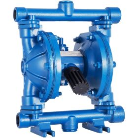 VEVOR Air-Operated Double Diaphragm Pump, 1/2 in Inlet & Outlet, Cast Iron Body, 3 GPM & Max 90 PSI