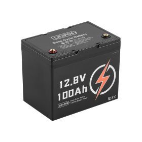 VEVOR 12V 100Ah LiFePO4 Battery, Up to 15000 Cycles, Deep Cycle Lithium Iron Phosphate Battery with Built-in BMS, Low Temperature Protection